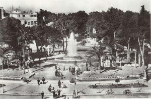 La plaza de España en el año 1958.