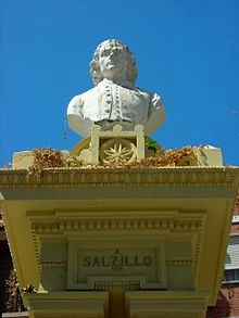 Monumento conmemorativo a Francisco Salzillo situado en la Plaza de Santa Eulalia, Murcia.