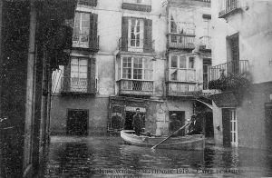 Inundación de la calle de Osasuna el 29/09/1919.